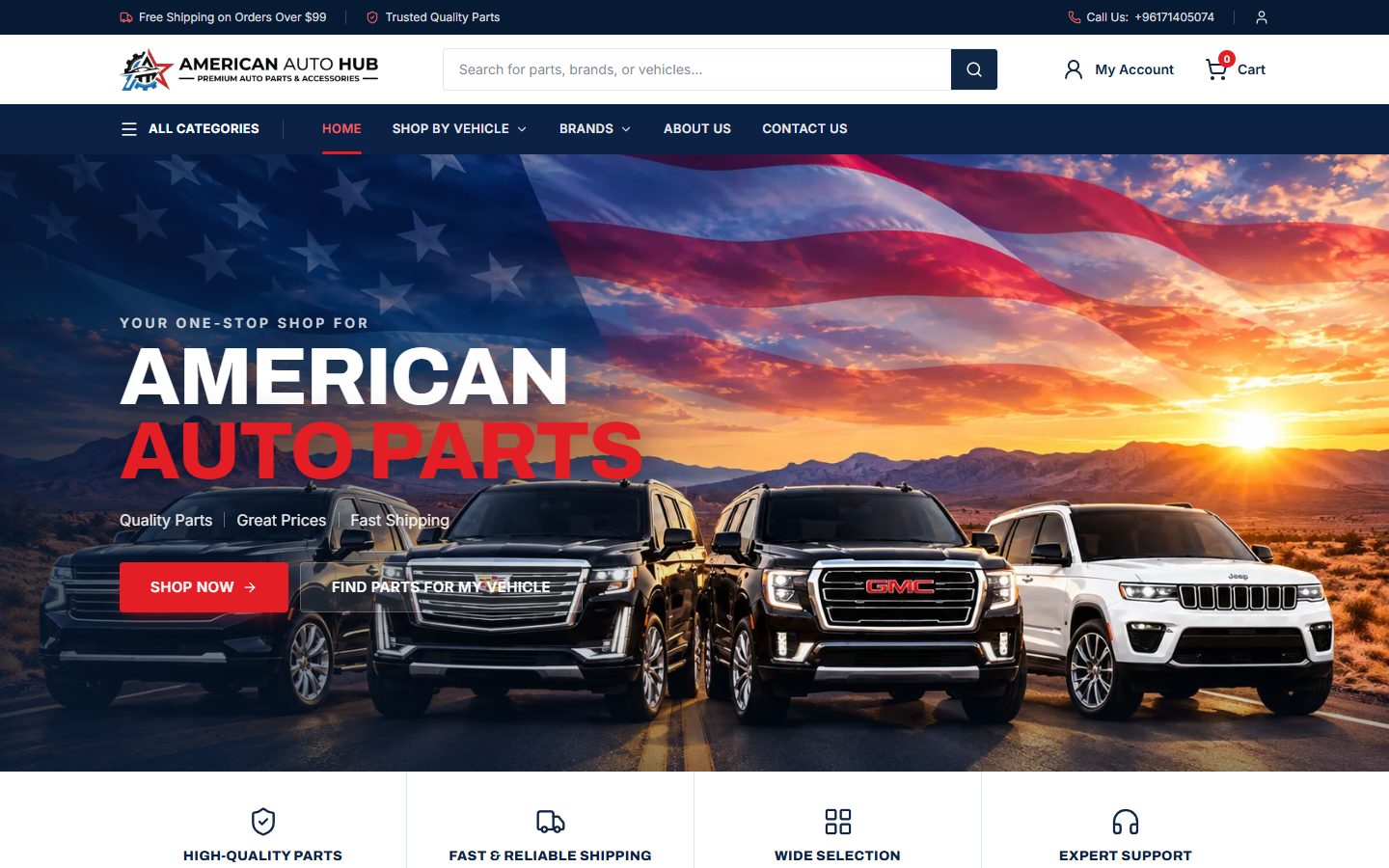 American Auto Hub website