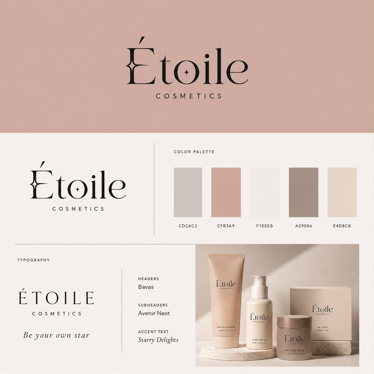 Étoile Cosmetics brand identity