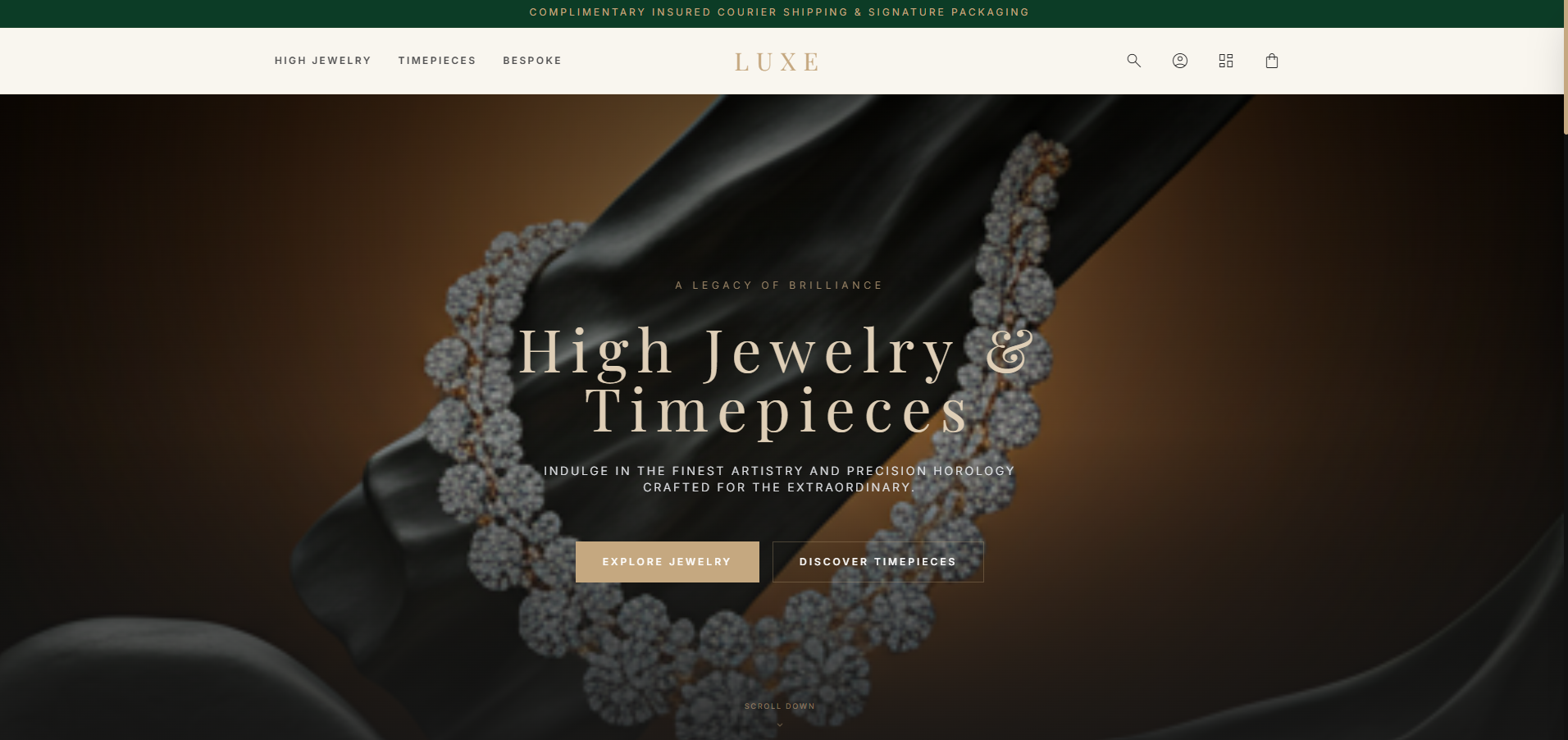 LUXE Atelier — Homepage