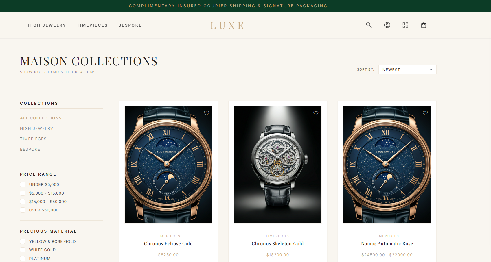 LUXE Atelier — Collections